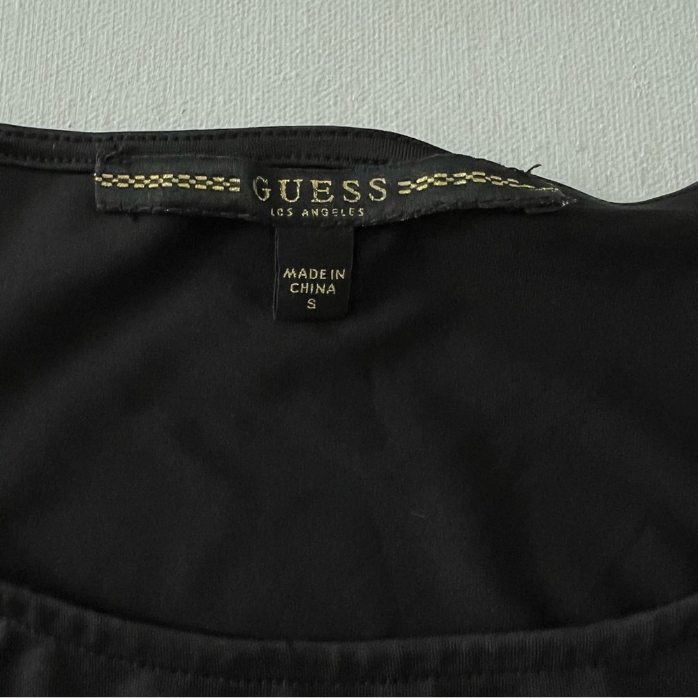 Guess Black Maxi Dress with Mesh Cutout Detail - Picture 8 of 10